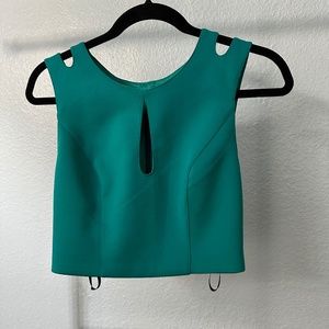 Bebe Teal Crop Top Size Small